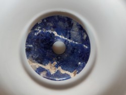 Szodalit ásványi ékszer - fánk alakú medál (5 cm)