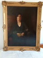 Szüle Péter: Olvasó hölgy, olaj, vászon