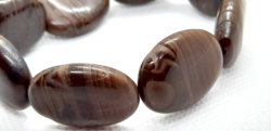 Kávés jáspis   karkötő 20 mm-s gyöngyökből