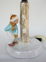 Snowball Fight Boy Retro Artistic Ceramic Lamp