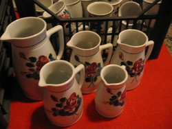 Retro Lilien porcelán kancsók Alpenflora Josefine, darabra eladók