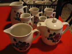 Retro Lilien és Wilhelmsburg porcelán kancsók Alpenflora Josefine, darabra eladók