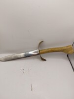 Csont nyelű tőr, régi, 21 cm-es pengehosszúságú. 8185