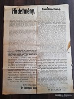 A Narodna Uprava [Nemzeti Igazgatóság] megszüntetéséről szóló hirdetmény 1919-ből.
