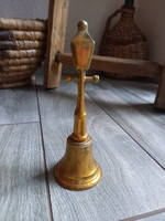 Érdekes régi bronz csengő (17,5x6,2 cm)