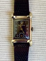 Bulova karóra - arannyal töltött óraház, különleges, ritka art deco modell - gyűjtői, működik, videó