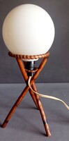 Bambusz design asztali lámpa tripod ALKUDHATÓ