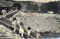 Bükkszék Strand - Fürdőzők- jó fotó képeslap  Sztanek Ede Pásztó fényképezte 1948ban