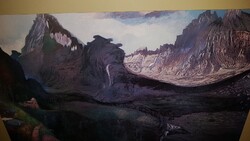 Exclusív- -REPRO- Csontváry Kosztka Tivadar A Nagy Tarpatak völgye(106x71) cm-aranyozott fa keretben