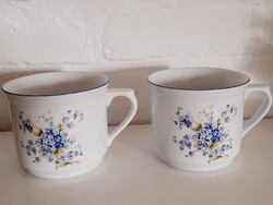 Bohemia nefelejcses óriás porcelán bögre, 9,5 cm