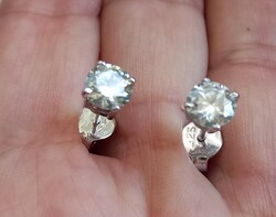 2.04CT VVs1 H Valodi Jég Fehér Moissanit Gyemánt 925 Ezust Fulbevalo