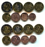 Euro mintakészlet Málta 2004., átmérő: 22-35 mm, vastagság: 3 mm.
