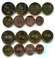 Euro mintakészlet Szlovénia 2003., átmérő: 22-35 mm, vastagság: 3 mm.