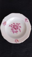 Herendi Apponyi purpur mintás porcelán tányérka, átmérője 10 cm