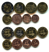 Euro mintakészlet Litvánia 2003., átmérő: 22-35 mm, vastagság: 3 mm.