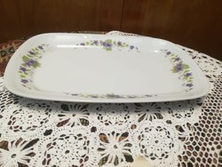 Mitterteich Bavaria porcelán süteményes készlet, ibolyás mintával