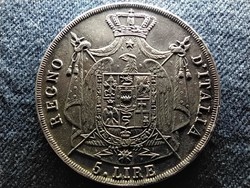 Olaszország I. Napóleon (1805-1814) .900 ezüst 5 Líra 1812 M