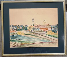 Apáti Abkarovics Béla -Szentendre a  Kálvária  dombról-