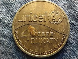 Lengyel UNICEF 2010 emlékérem 8g 27mm