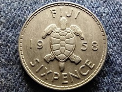 Fidzsi-szigetek II. Erzsébet (1952-1976) 6 Penny 1958