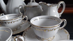 Zsolnay porcelán kávés készlet ,arany Stafír,jubileumi