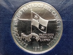 Panama Panama-csatorna szerződés .925 ezüst 5 Balboa 1979 FM PP