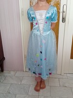 Világoskék Tavasztündér tüll  lányka-  / gyerekruha rózsákkal