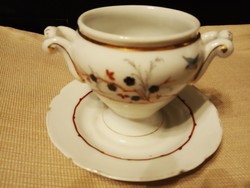 Antik osztrák jelzett porcelán tálaló tálka 1900-as évek