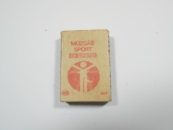 Retro reklám gyufa gyufásdoboz - Mozgás Sport Egészség reklám