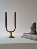 Nagyméretű vintage réz gyertyatartó- 33 cm
