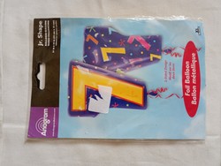 Ballon 7-es szám  többszínű anagramma fólia Mylar léggömb party születésnap kellék dísz 53x35cm