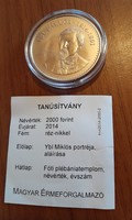 YBL MIKLÓS, 2000 Ft (2014) certivel