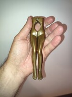 Vintage fém réz bronz ? diótörő mogyorótörő női test alak
