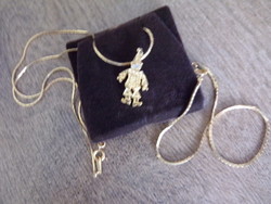 Aranyozott  szett  bohóc medállal és karkötő