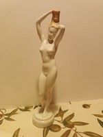 Aquincumi, nagyméretű, régi festésű meseszép akt - 26 cm