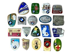 EXTRÉM RITKA !!! BMW KLUB EMBLÉMA GYŰJTEMÉNY VINTAGE TŰZZOMÁNC FESTETT ZOMÁNC EZÜST ÉS ARANY SZÍNBEN