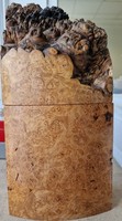EGYEDI Michael Elkan Bog fa (burl wood)  studio box  tolltartó 36cm