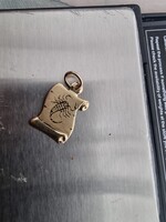 Arany Skorpio csillagjegyu medal 14k