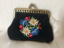 Vintage hímzett aprópénztartó