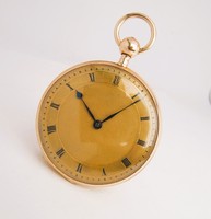 RITKASÁG ,BREGUET NEGYEDÜTŐS 14K ARANY ZSEBÓRA, 1830-35