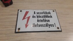 Zománc tábla.