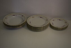 Régi virágmintás Lengyel étkészlet. Hiányos!-A012