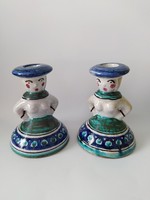 Vintage Anzengruber kerámia gyertyatartó párban