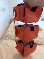 IKEA régi HEJAN narancssárga CD tartó falra szerelhető váz hordozható elemek