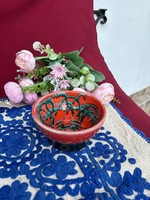 12 cm átmérőjű és 6.5 cm magas kaspó retro kerámia   hagyatéki