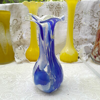 Mid-Century Echt GD Handarbeit - IPARMŰVÉSZETI  ÜVEG VÁZA - 23 cm  Art&Decoration