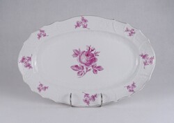 1S787 Vintage Porcelain Roast Dish with Floral Pattern by Pirkenhammer 25 x 27 cm