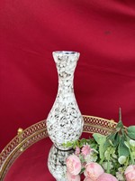30 cm Gyönyörű retro szürke kerámia  váza , nosztalgia,  Hódmezővásárhelyi lakásdekoráció mid modern