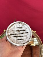 Gyönyörű retro szürke kerámia hamutartó nosztalgia,  Hódmezővásárhelyi lakásdekoráció mid modern