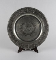 1S852 Jelzett jubileumi fali óntányér dísztányér 22 cm